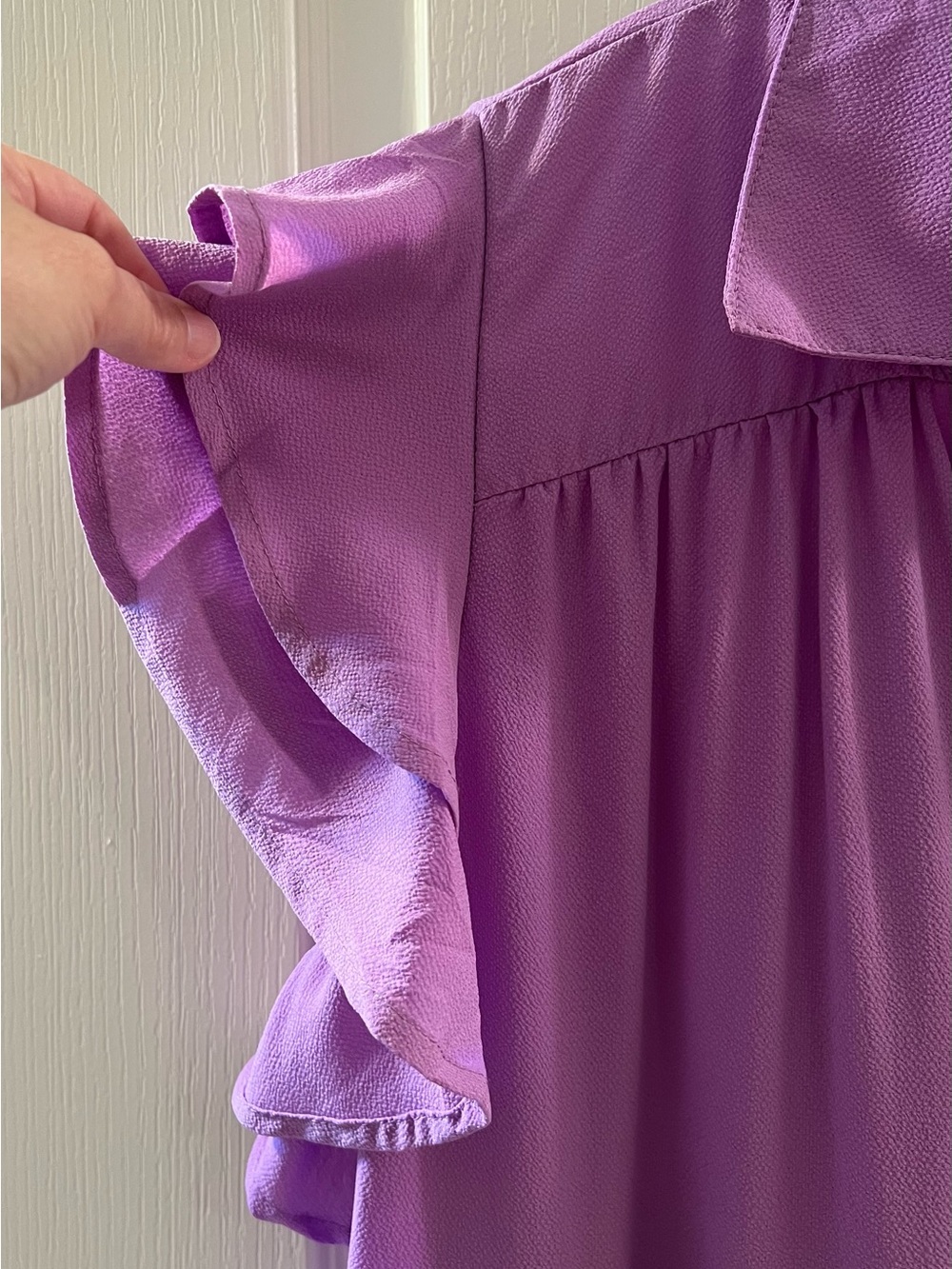 Umgee Lavender Tiered Ruffle Sleeve Maxi Dress - Picture 2 of 4